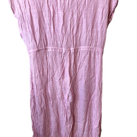 LULUS Espana Swim Coverup V-Neck Maxi Dress Pink Medium Resort Vacation Poolside - Picture 10 of 15